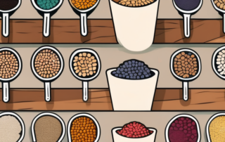 A variety of colorful gelato seeds nestled in a rustic wooden scoop