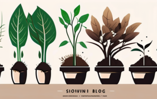 Various plants at different stages of growth