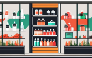 A vibrant storefront showcasing a variety of hhc products on its display shelves