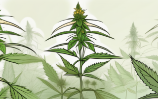 A healthy hemp plant in full bloom