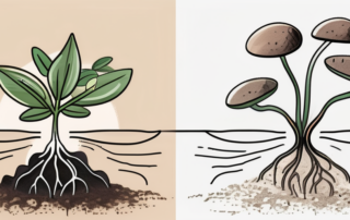 Overly fertilized plants showing signs of phosphorus toxicity