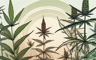 A hemp plant in a natural setting