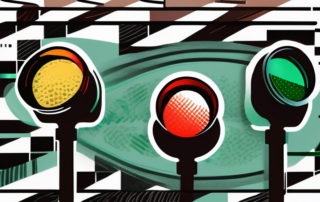 A traffic light with each light symbolizing a different type of drug
