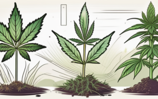 A cannabis plant in an outdoor setting