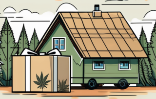 A package of sensi seeds being delivered to a traditional german house