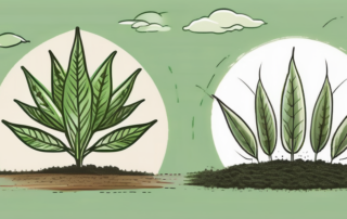 Various stages of outdoor hemp growth