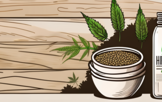 Various hemp products such as hemp oil