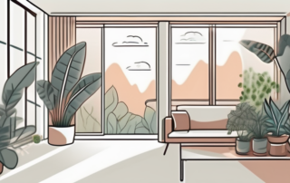 A well-ventilated room with open windows