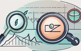 A magnifying glass examining a magnesiumbisglycinate supplement pill
