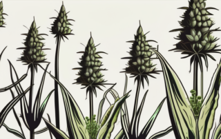 A mature hemp plant showcasing the pre-flowering stage