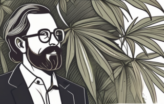 A mature male hemp plant with distinct characteristics