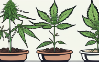 A time-lapse of a cannabis plant growing indoors