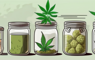 Various stages of cannabis fermentation process