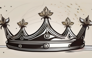 A royal crown with various seeds spilling out of it