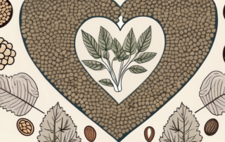 A variety of hemp seeds scattered around
