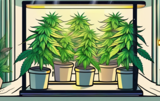 A led light shining onto a healthy