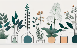 A variety of natural elements like plants