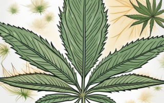 A mature male cannabis plant