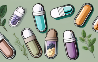 Various types of empty capsules in different sizes and colors