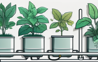 A grow box with various temperature gauges and a healthy