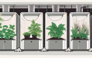 Several high-quality grow boxes with ventilation systems