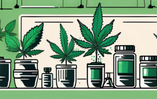 Various types of fertilizers next to healthy