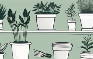 Healthy plant cuttings in pots