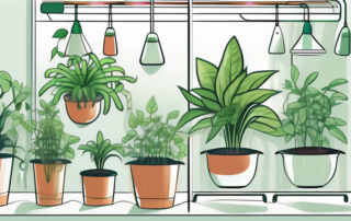 An advanced indoor plant growing system with various types of plants