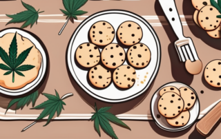 A table with various baking tools