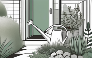 A hidden garden flourishing with various plants