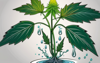 A cannabis plant in its blooming phase