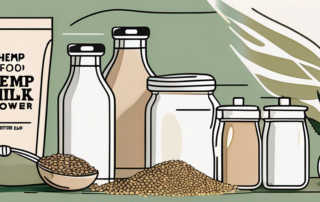 A variety of hemp-based food products like hemp seeds