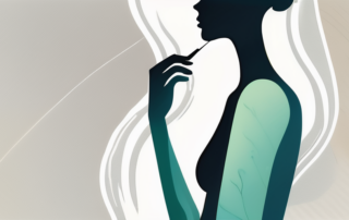A cbd oil dropper over a silhouette of a slim figure