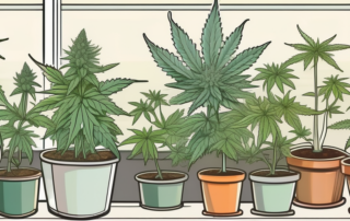 Various stages of cannabis plants growth