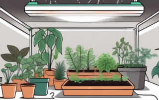 A well-organized indoor gardening setup