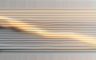 Dimmed led lights with visible energy waves to signify electricity consumption