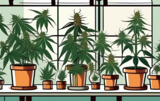 Various types of cannabis plants