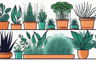 Several different types of heating mats with a variety of plants thriving on them