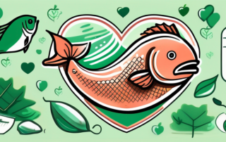 A heart-shaped fish swimming in a sea of green