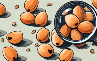 A cluster of apricot kernels (where amygdalin is commonly found)