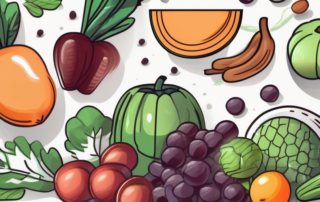 Various healthy foods like fruits