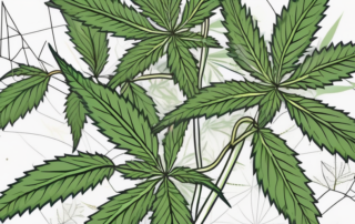 A cannabis plant with a focus on its seeds