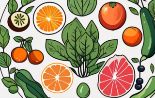 A variety of colorful fruits and vegetables