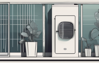 A growbox placed near a window