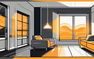 A natriumdampflampe illuminating a dark room