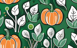 Organic pumpkin seeds scattered around