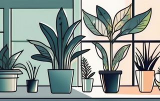 A variety of thriving plants under a bright