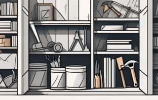 A hidden door in a bookshelf leading to a secret room