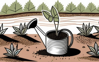 A few hemp seeds being planted in fertile soil