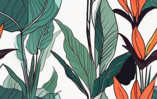 A few cannas plants in a decorative pot